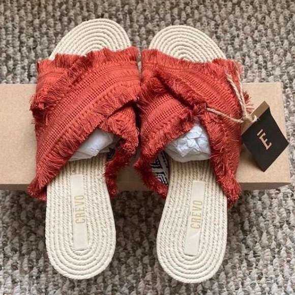 New Crevo Monroe fringe burnt orange sandals - Picture 2 of 4
